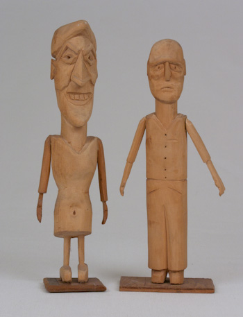 man and woman carving